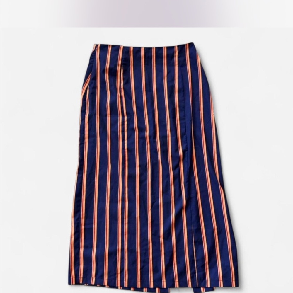 Striped Navy and Orange Women's Skirt